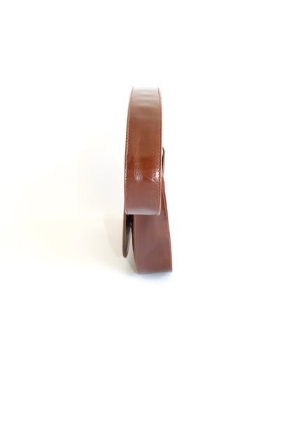 Prada Cleo brown patent leather Stampa Giraffa shoulder bag