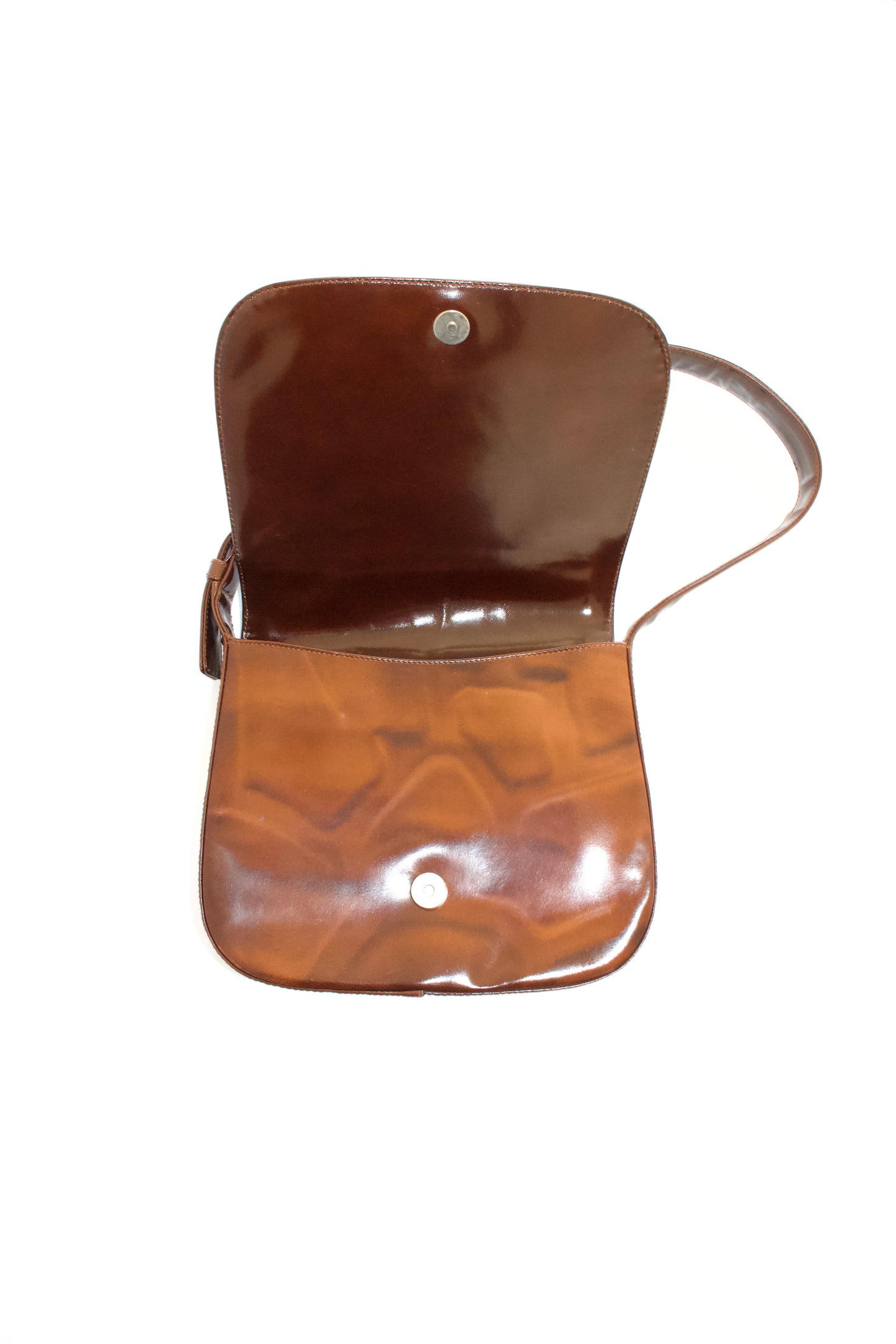 Prada Cleo brown patent leather Stampa Giraffa shoulder bag