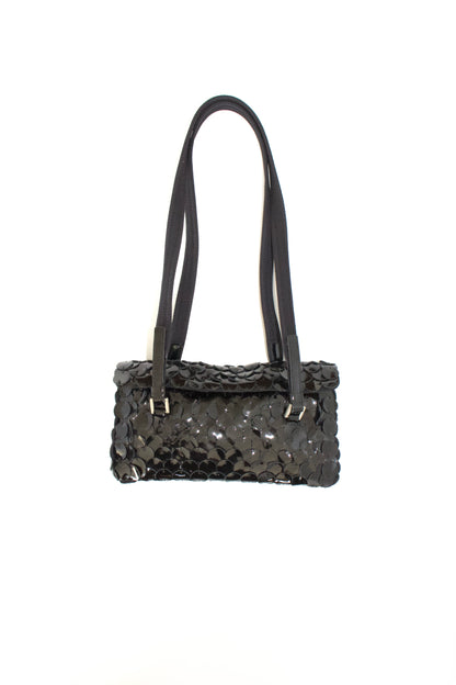 Prada SS 2000 black disc shoulder bag
