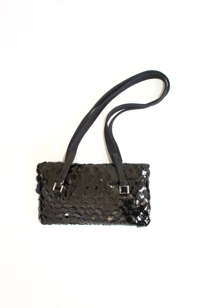 Prada SS 2000 black disc shoulder bag