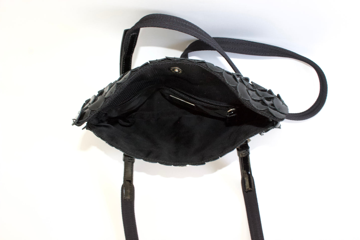 Prada SS 2000 black disc shoulder bag