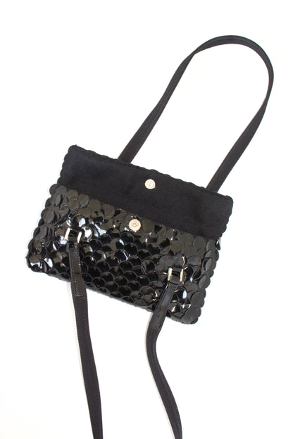 Prada SS 2000 black disc shoulder bag