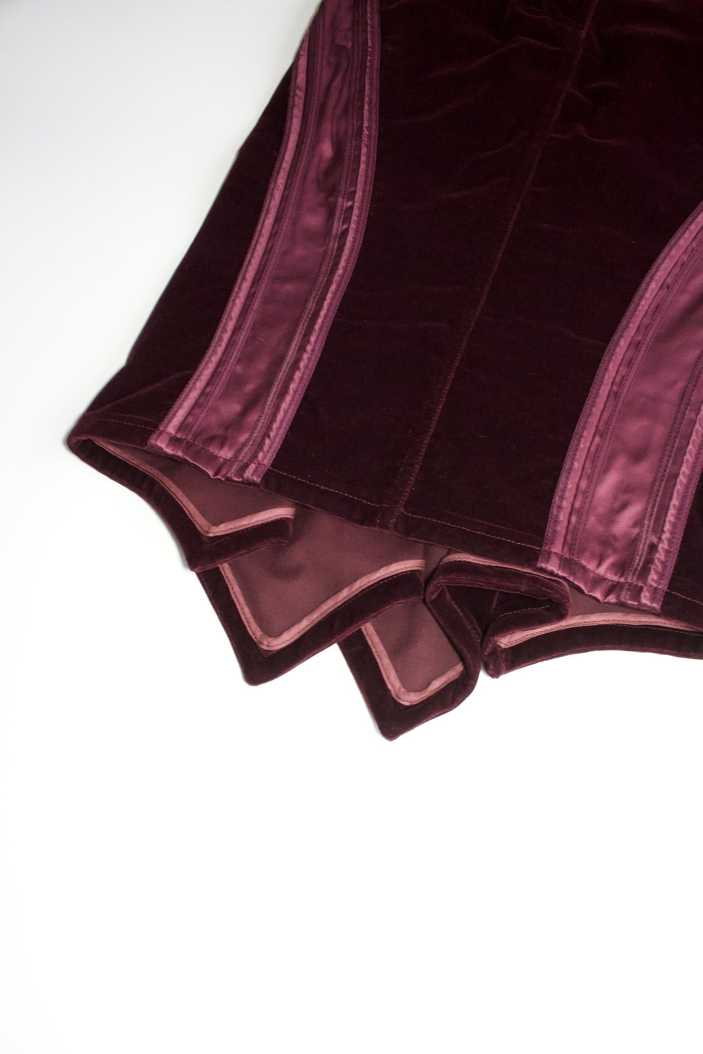 Roberto Cavalli FW 2004 purple velvet skirt