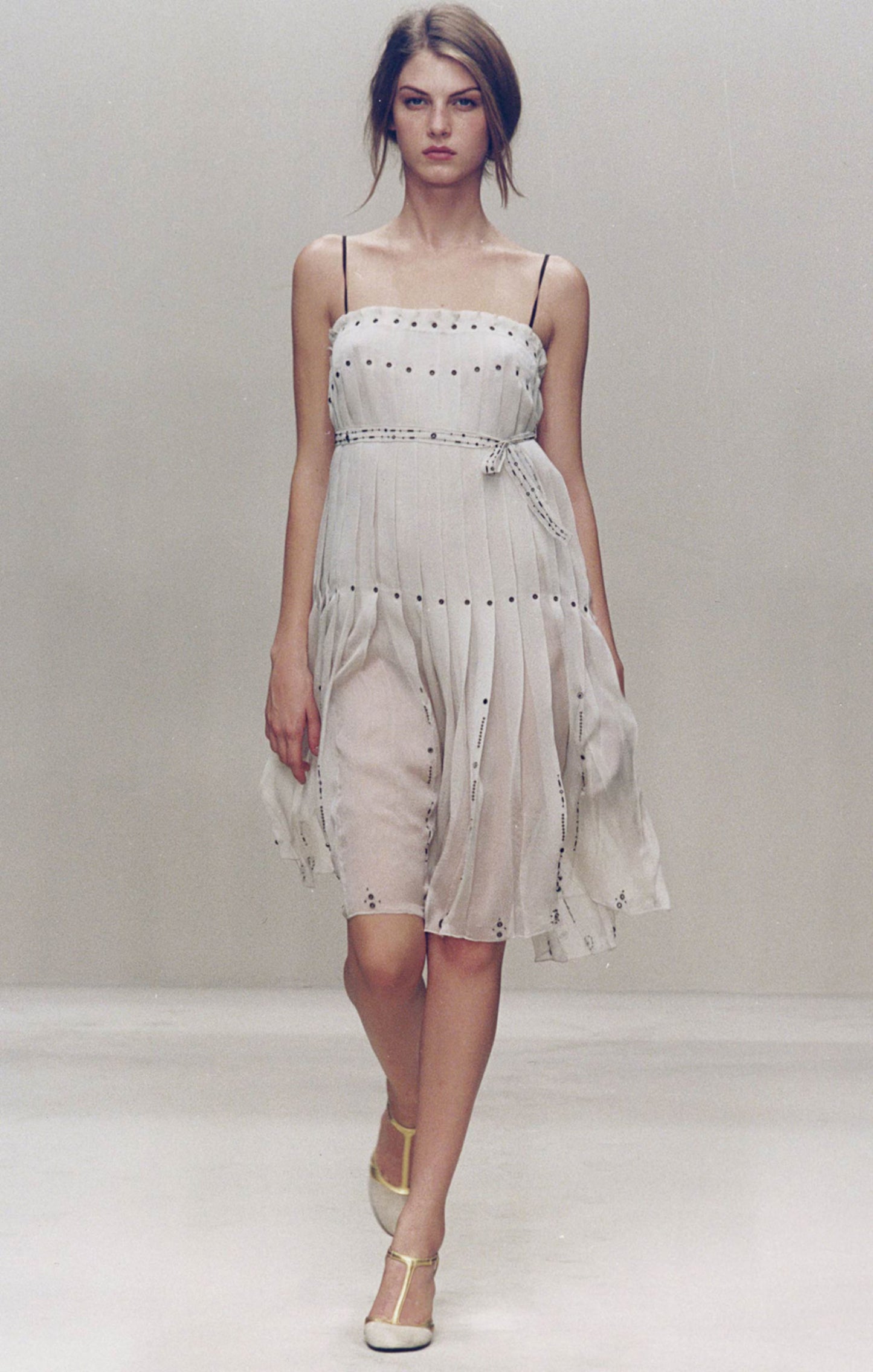 Prada SS 2000 silk embellished skirt
