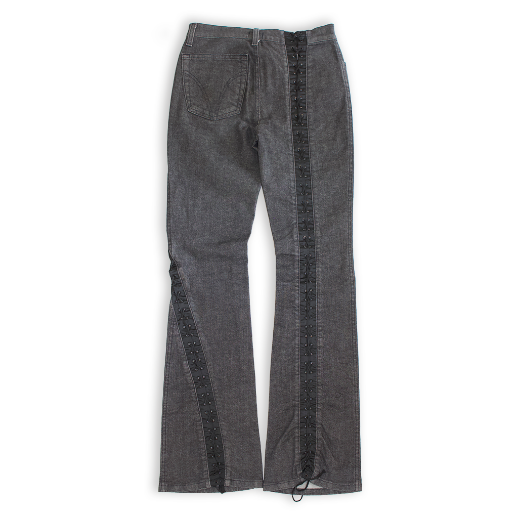 Dolce & Gabbana SS 2002 grey lace-up jeans – Velvet Archive