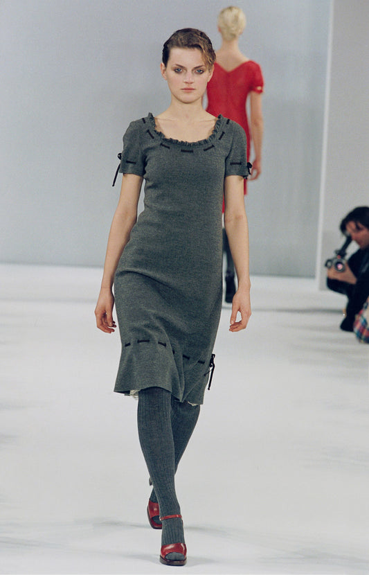 Miu Miu FW 1996 black wool skirt