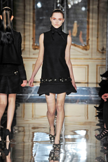 Miu Miu FW 2010 black heels with metallic flowers